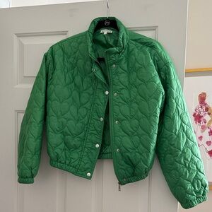 Green Quilted Women's Puffer Jacket